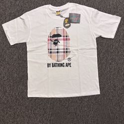 White BapeXBurberry T-Shirt