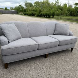 Elegant 3-Cushion Gray Sofa • Clean & Comfy! ***Free CurbSide Delivery***