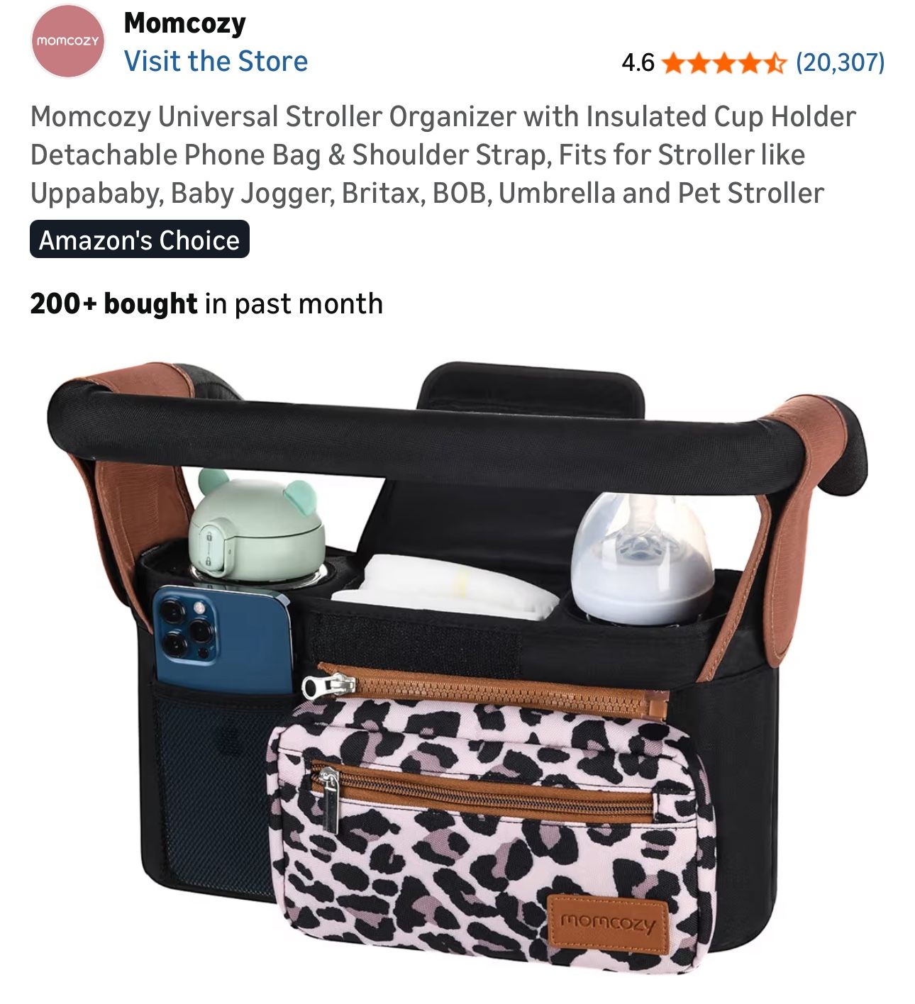 Stroller Organizer with Insulated Cup Holder