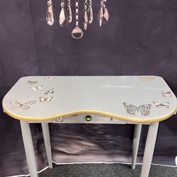 Custom Painted Vanity Desk Butterflies 🦋