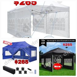 Canopy Tent 10x20 Gazebo Party T |ent Heavy Duty Pop Up w/Sidewalls &Sand Bags/🔥//