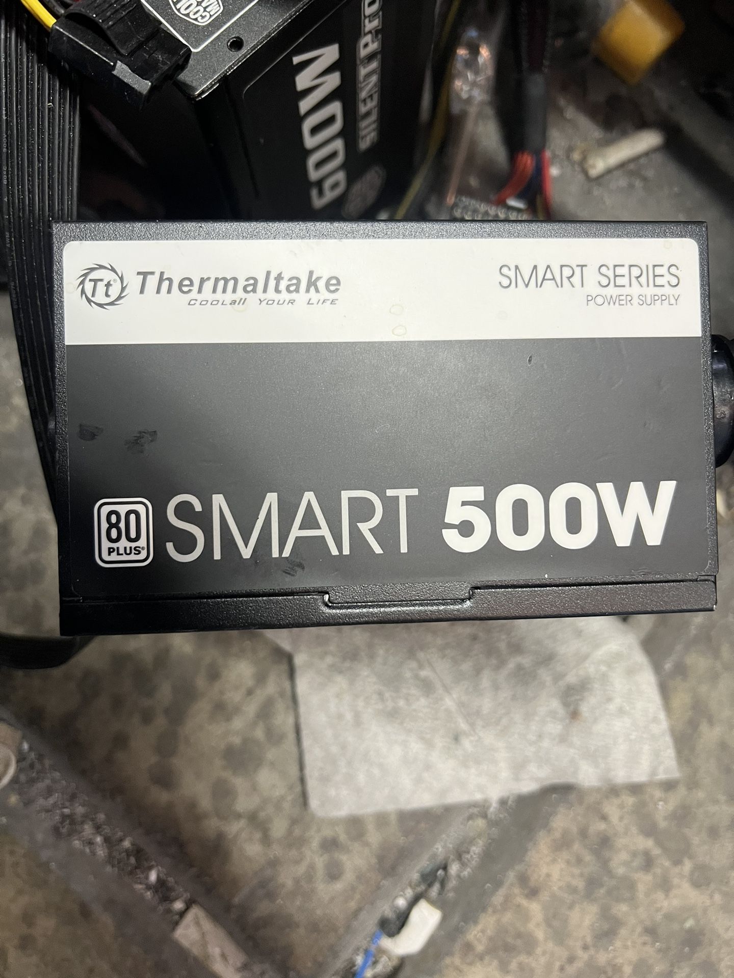Thermaltake 80 plus smart 500W power supply.