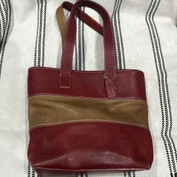 Coach Bag Red And Beige 