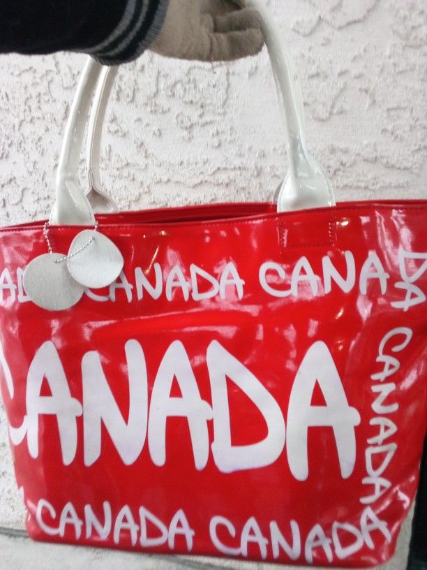 Beautiful Large Red Waterproof Zip Up Purse