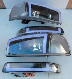 99-06 Gmc Sierra Yukon LED DRL Headlights Luces Micas Calaveras Faros Faroles Focos