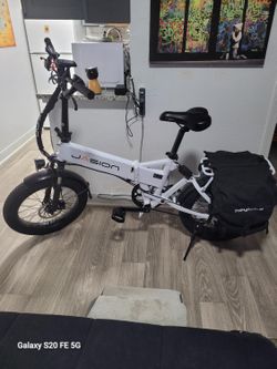 Jasion Folding Fat Tire Electric Bike - Low Miles, Saddlebags Included - $675