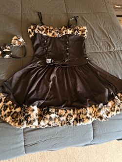 Leopard Print Cat Halloween Costume Dress