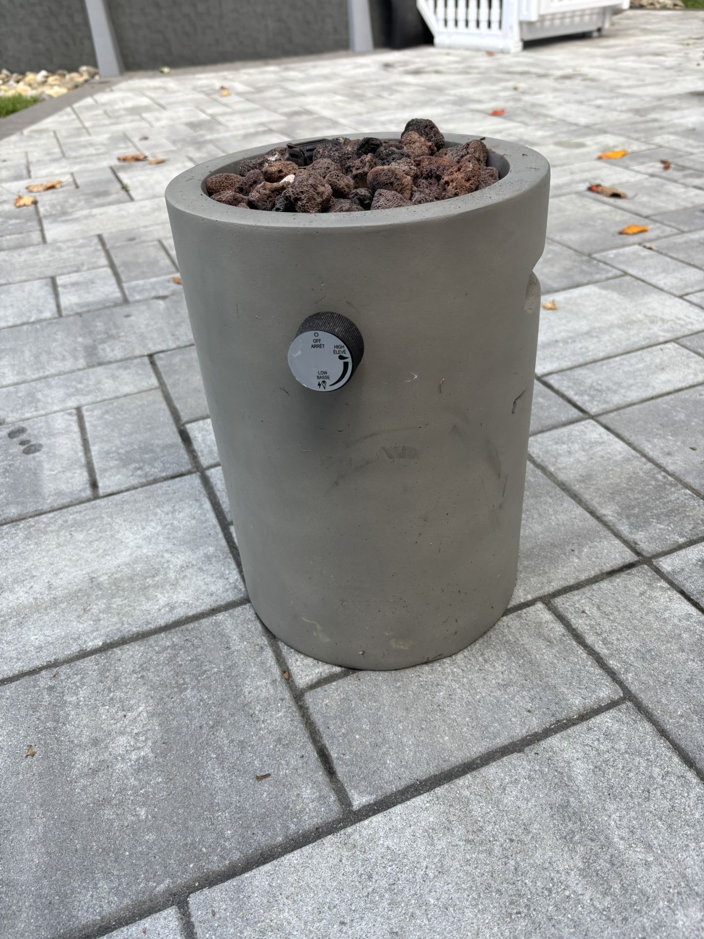 Cement Like Tabletop Firepit