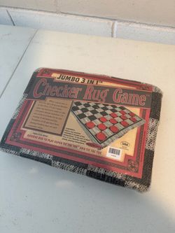 Jumbo 3 in 1 Checker Rug Game