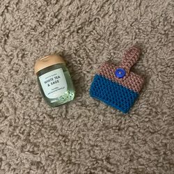 Bath&Body Works White Tea And Sage PocketBac Anti-Bactrial Hand Gel With Crochet Holder