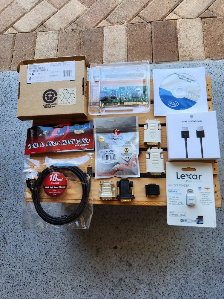 Electronic Connection Devices, most of them NEW, in Original Packaging.