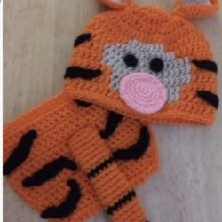 Halloween Tigger Inspired Diaper Cover Outfit 