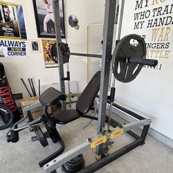 Smith Machine/Adjust Bench/Weights