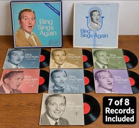 Vintage 1980 Reader’s Digest Bing Sings Again Collector’s Edition – 7 LPs – $20 OBO