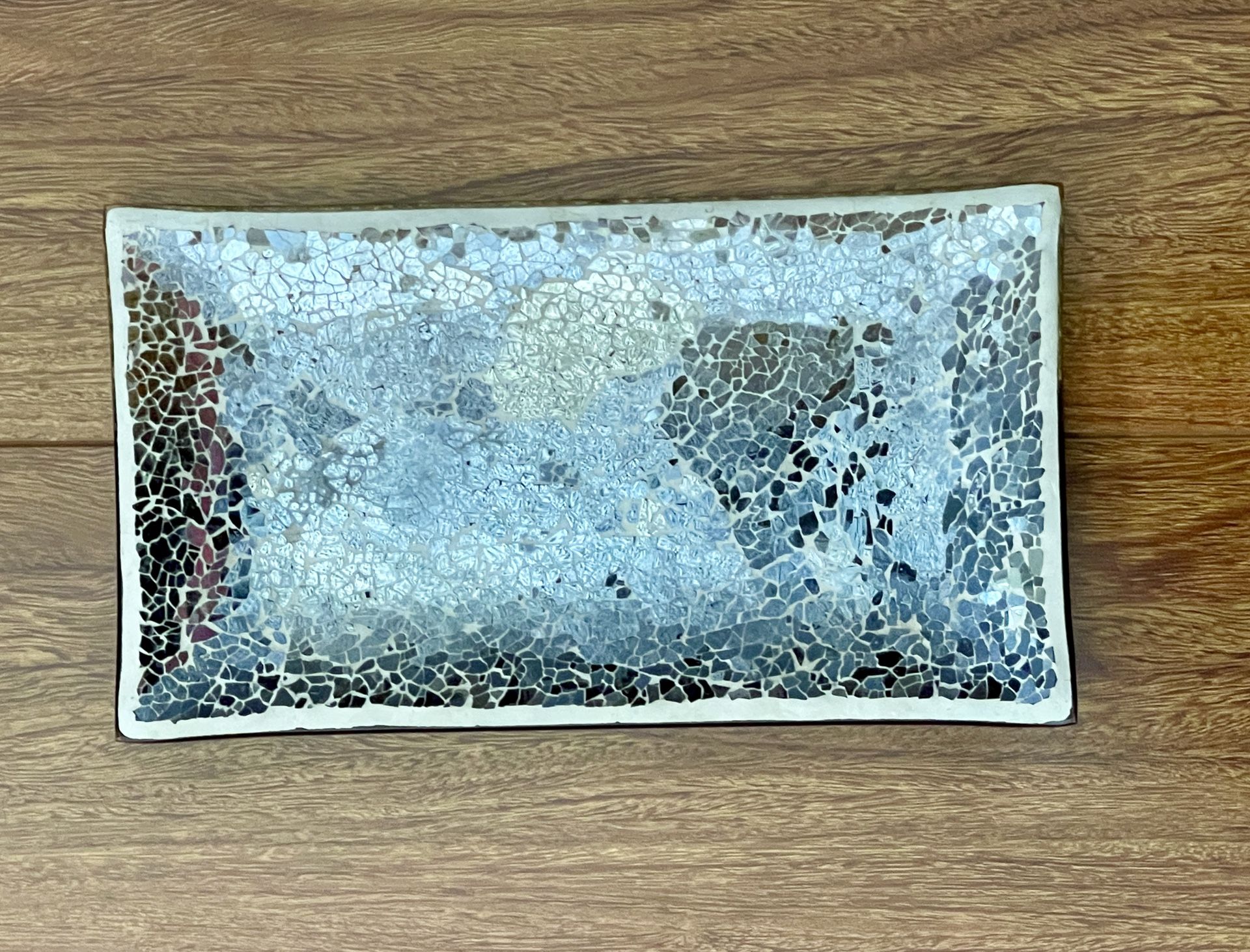 Glass Mosaic Art Rectangular Platter $10.. SERIOUS Inquiries Only.