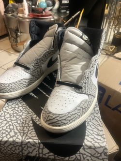 Nike Air Jordan 1 Retro High OG White Cement Elephant Print