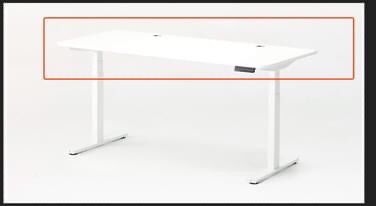 70.5"L x 30"W x 1"H Autonomous white large desktop only