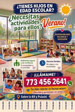 Cuidado de niños en verano!!