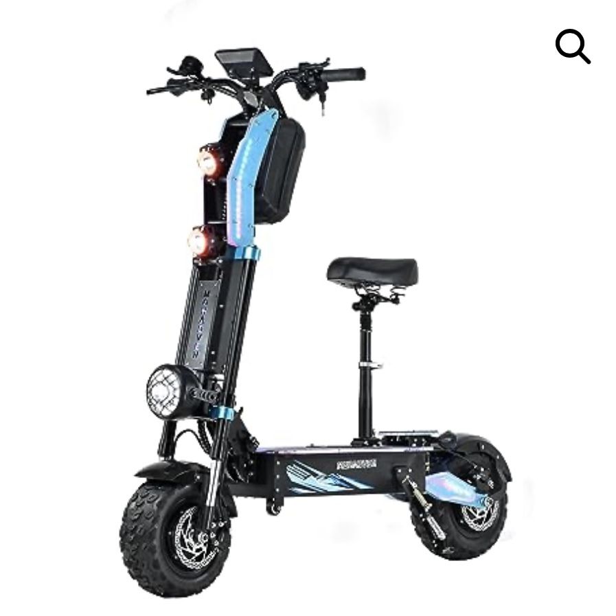 Electric Scooter High Power Dual Drive 4000W Motir, Top Speed 60MPH , 60V 45AH Range 90 Miles 13 Inch Large Screen Removable seat 
