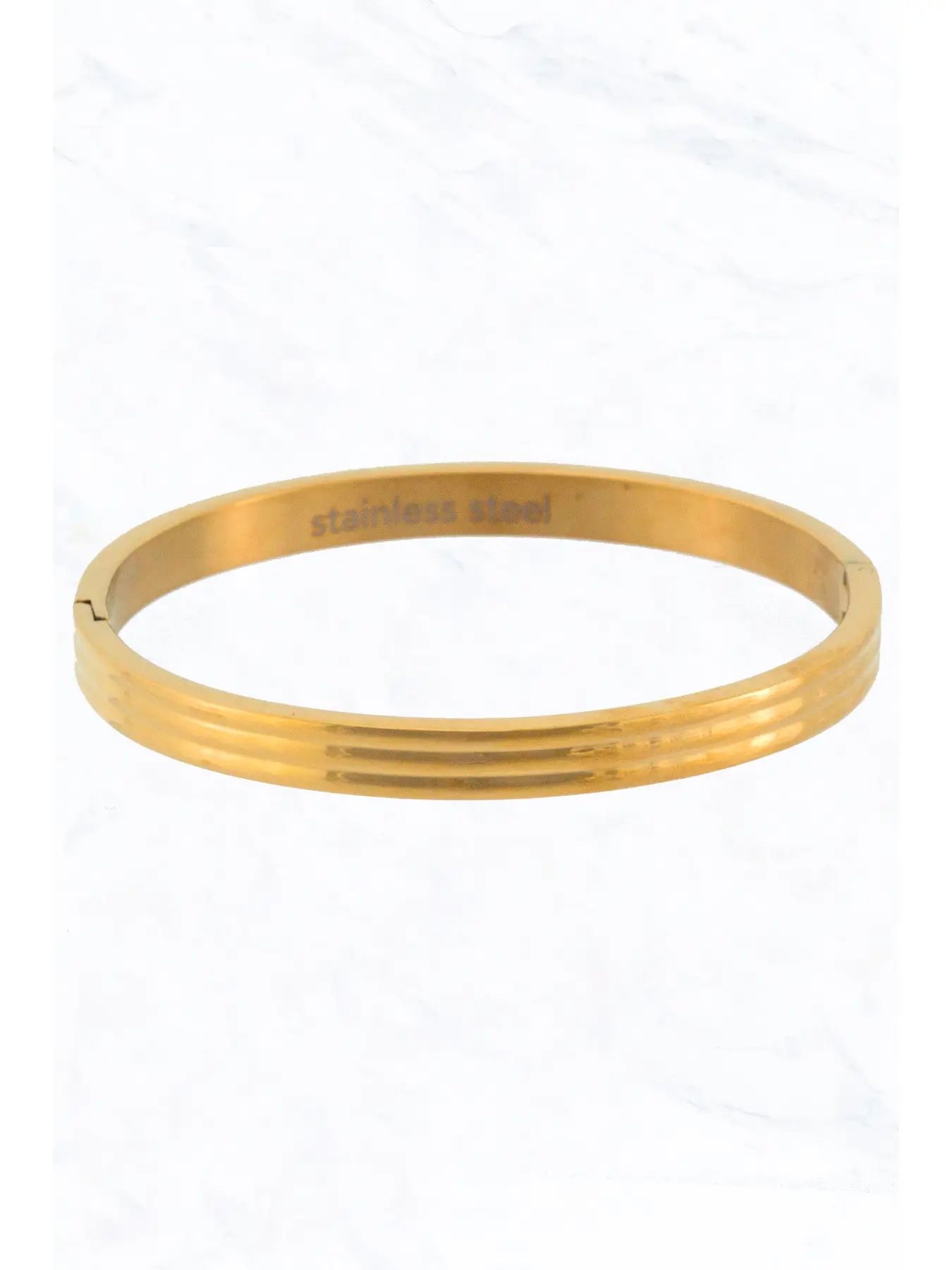 Plated Stainless Steel Bangle Bracelet