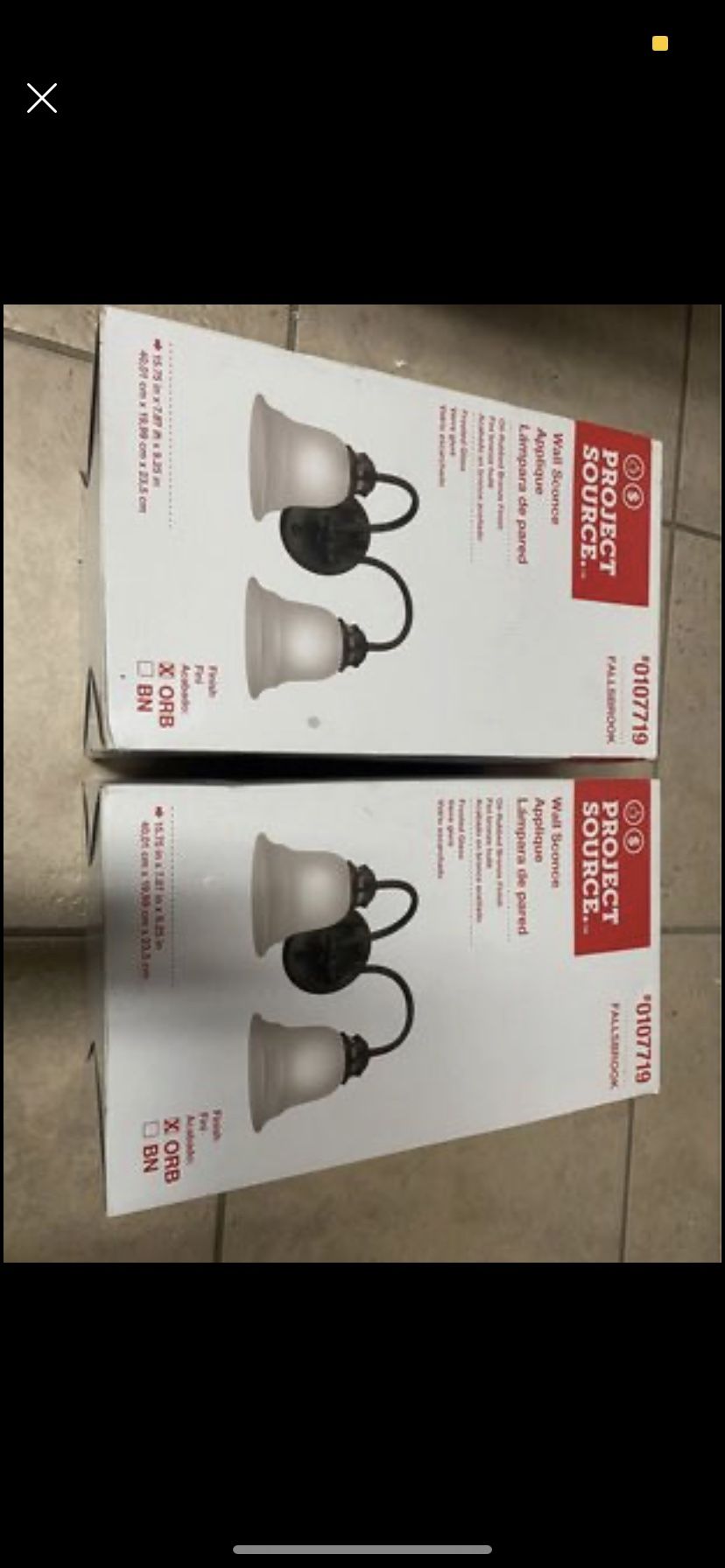 Oil Rubbed Bronze Wall Sconces, NEW, Set Of 2, Project Source Fallsbrook Collection from Lowes