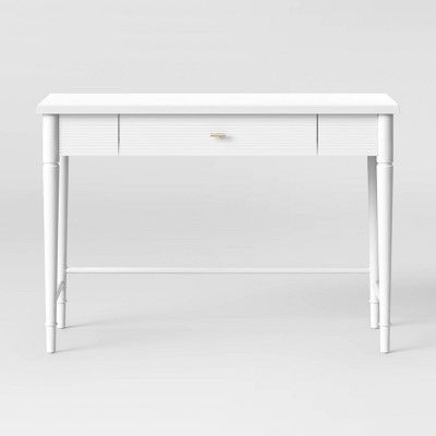 New!! Cambridge Wood Writing Desk with 1 Drawers, White - Threshold™ 44”