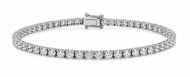 Oscar Friedman Platinum Diamond Tennis Bracelet 11.50 Carat Total Diamond Weight
