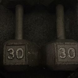 30lb Cast Iron Dumbbell Set 