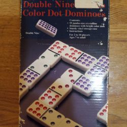 Double Nine Jumbo Color Dot Dominos 