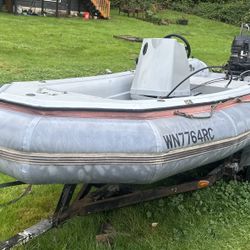 Inflatable Boat With Trailer 