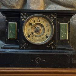 Antique Seth Thomas Adamantine Mantle Clock 