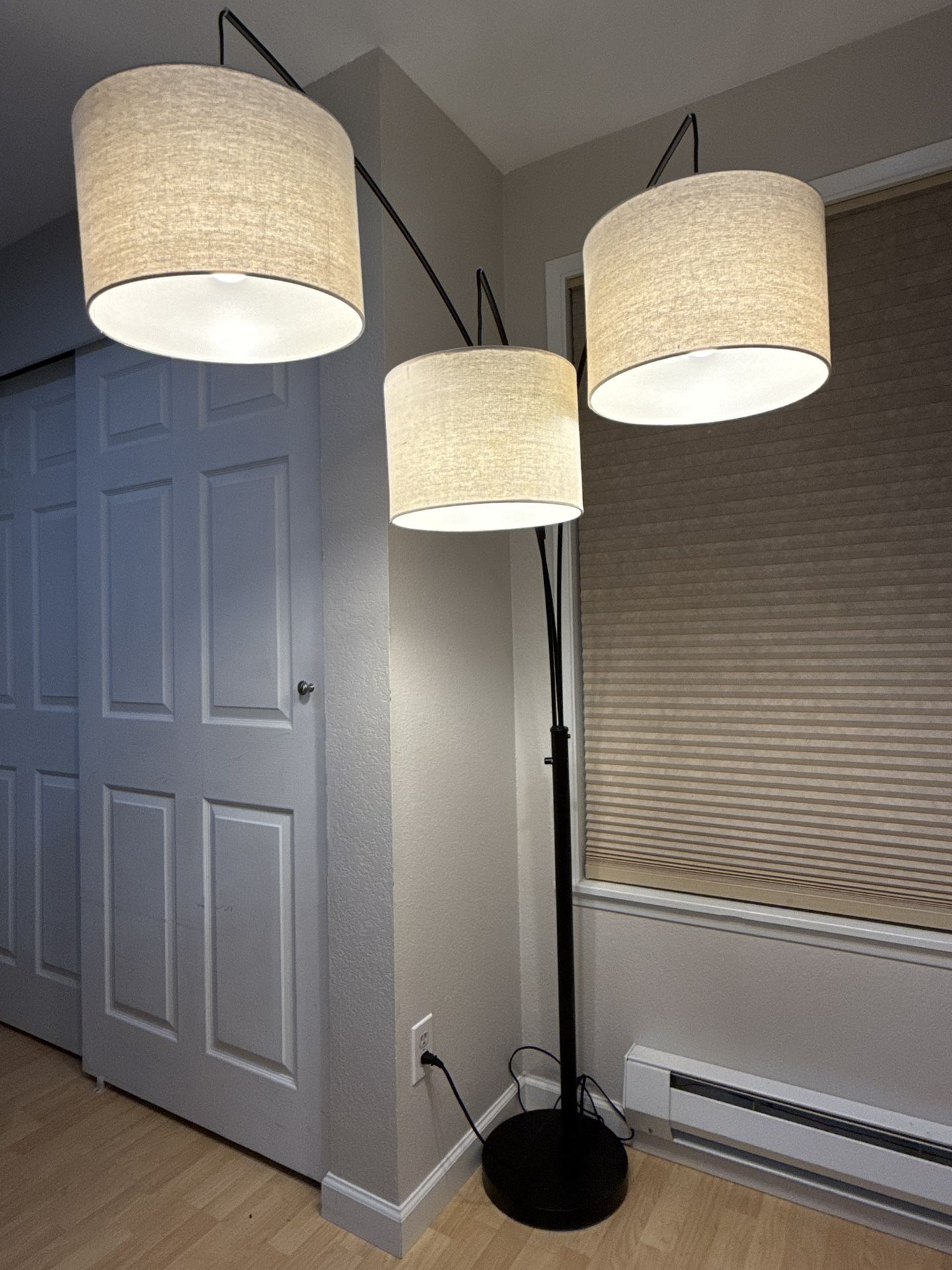 Three light Arc floor lamp