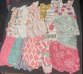 Baby girl short onesies rompers Sz3-6months