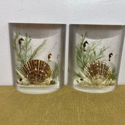 Resin Bookends, Shells & Seahorses