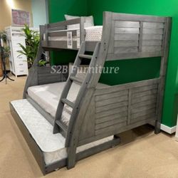 Twinfulltwin Triple Bunkbed With Orthopedic Mattress 