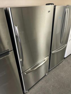 Stainless Steel Bottom Freezer Refrigerator