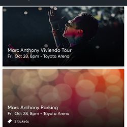 Tickets For MARCK ANTHONY'S CONCERT 