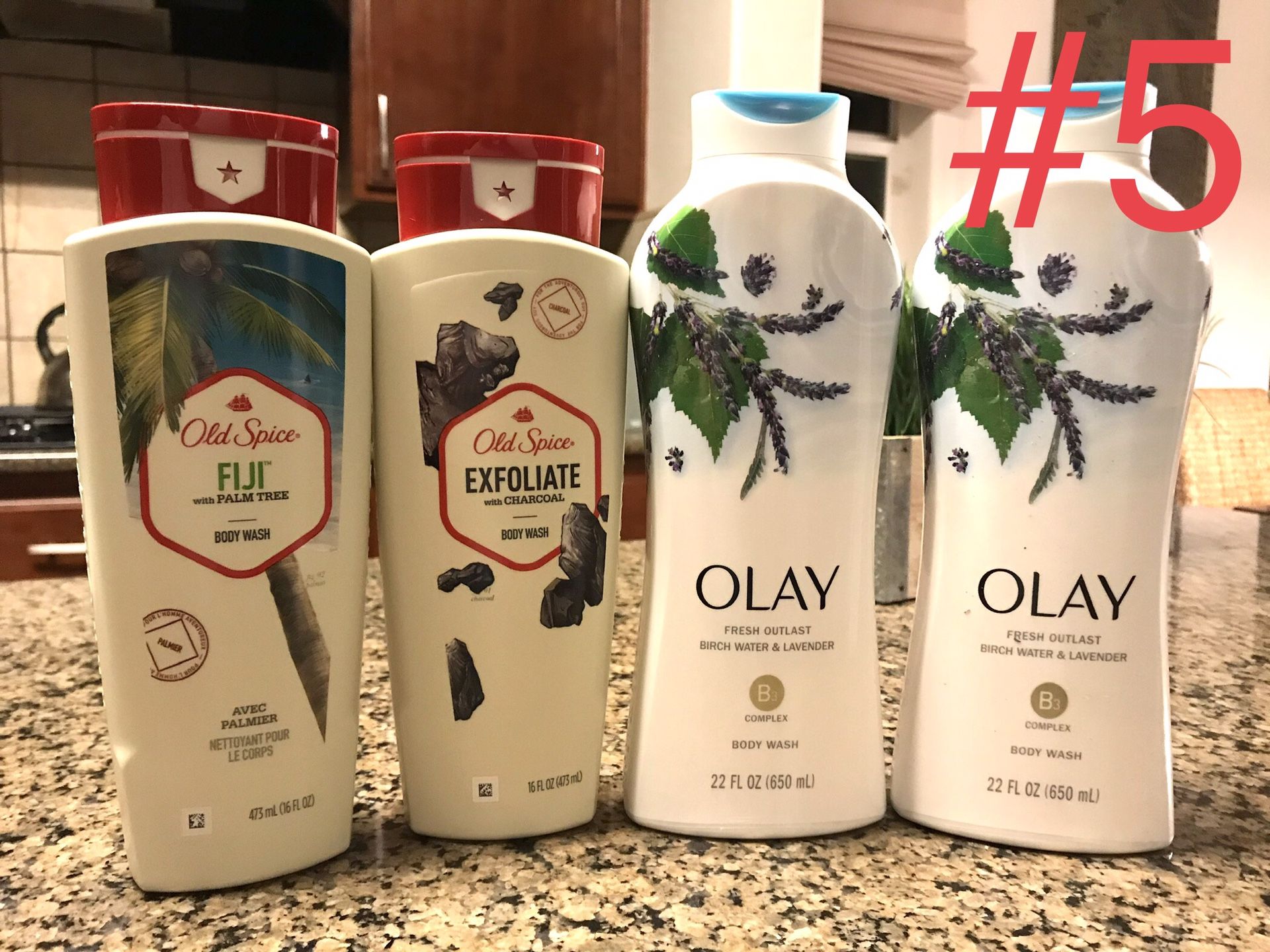 Olay and Old Spice Body Washes