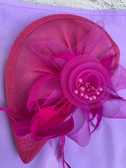 Bubbmi Hot Pink Fascinator Hat with Headband