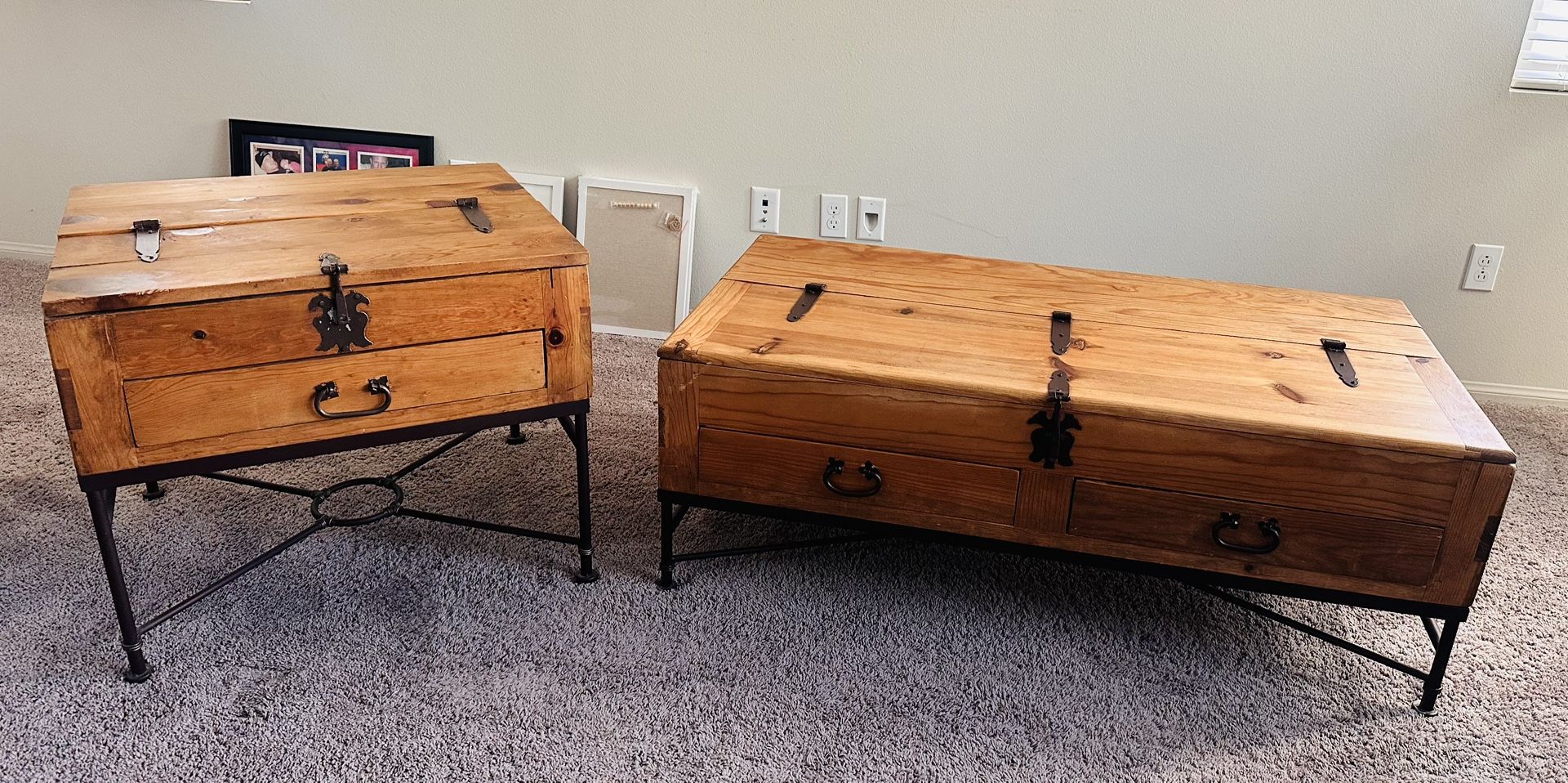 Chest Style Antique Table Set