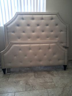 Queen size headboard diamond detail