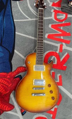 Les Paul Style Mitchell Electric Guitar Sunburst Flame