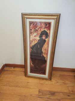 James Tissot 2x Matted 10x22 Gold Ornate Framed Art Print 'October'