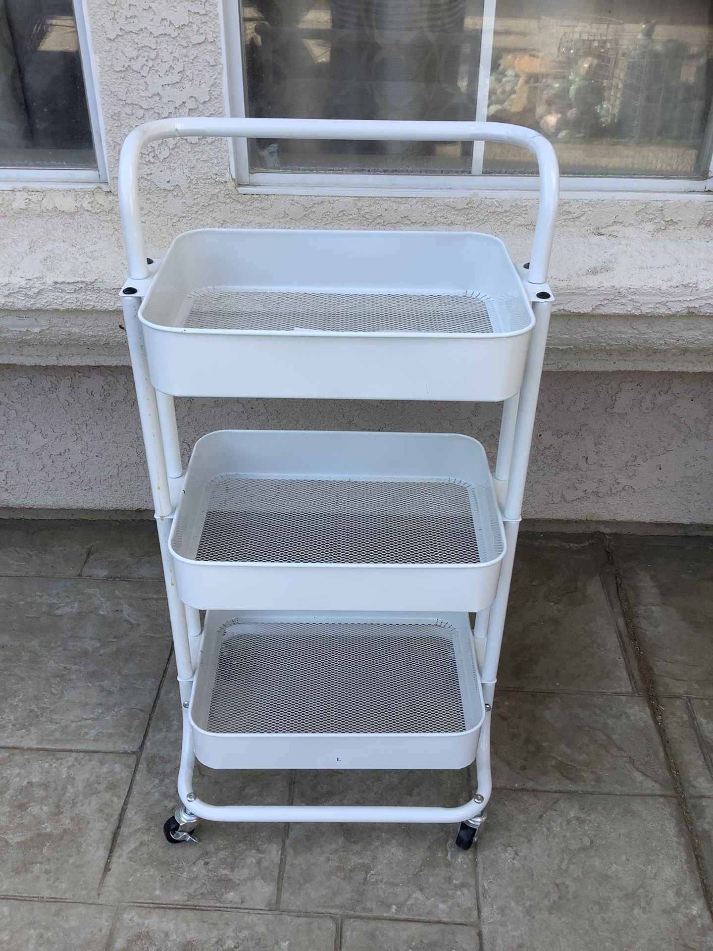 Fresno - New White Metal Bar Cart - $22