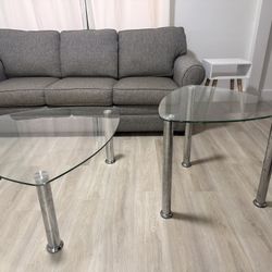 Beautiful Glass Coffee Table And Side Table 