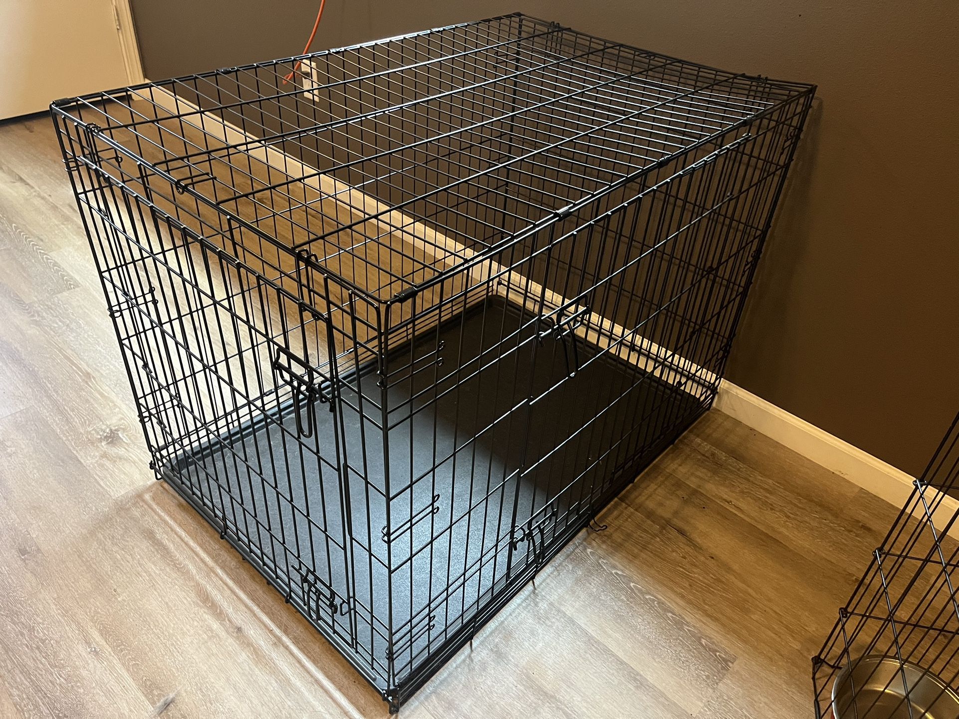 Voyager Double Door Folding Metal Dog Crate XL
