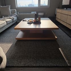 Crate & Barrel oak Coffee table