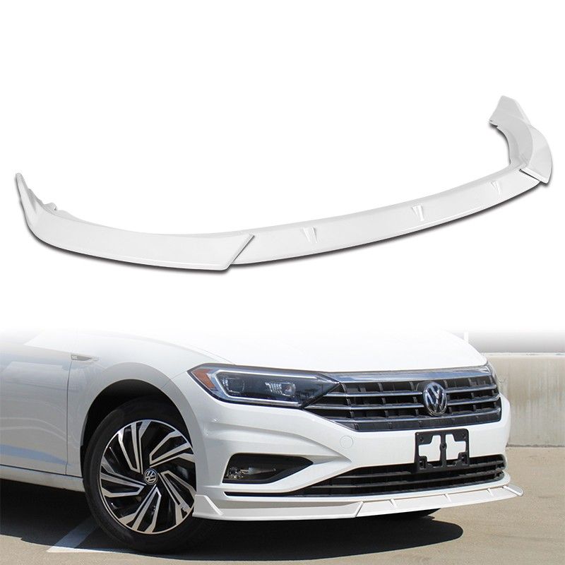 For 2019-2021 Volkswagen VW Jetta White Front Bumper Splitter Spoiler Lip -(2-PU-437-PWH