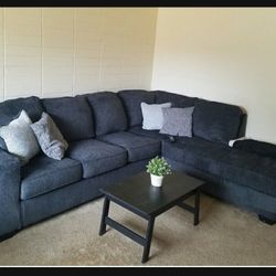 L Shape Dark Slate Casual Sofa Sectional💥 Fastest Delivery 🚚  Brand New💯