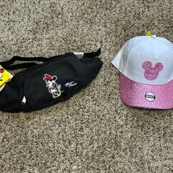 Minnie Mouse Fannie And Pink Glitter Mickey Hat 